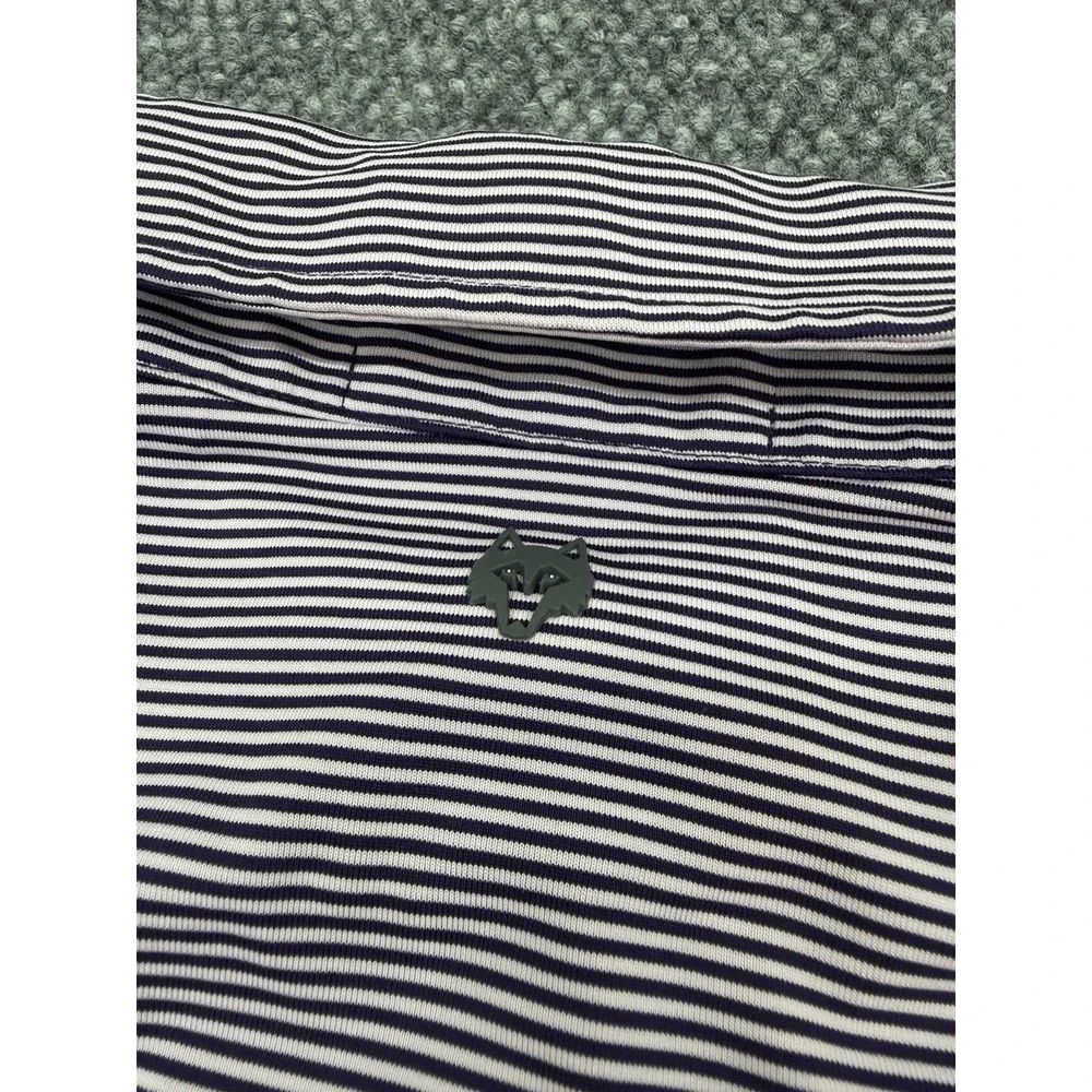 Greyson Men's Large Purple Striped Golf Performance Polo Shirt - Picture 6 of 8